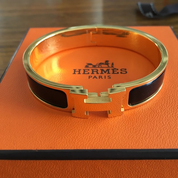 Hermes Jewelry - Hermes narrow enamel Clic Bracelet, size PM