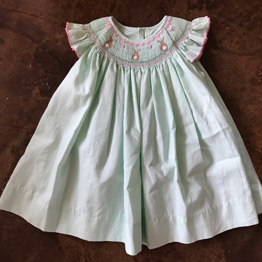 Petite Pomme smocked Easter dress 3m