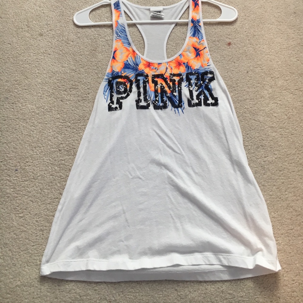 PINK tank top with sequins