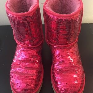 Red Sequined Uggs