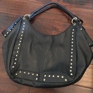 Vince Camuto bag, black with gold studs