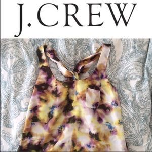 J. CREW funky tank top 100% silk NWOT
