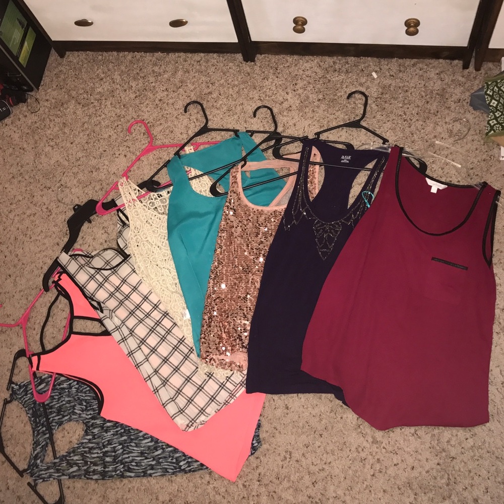 Set of 8 tanks great for work and going out.