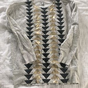 J.Crew sweatshirt with gold foil