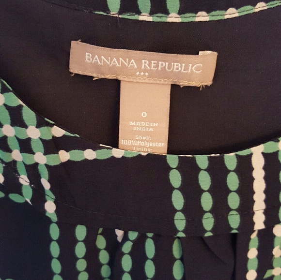 Navy, Green and White Patterned Banana Republic Dr - Picture 4 of 4