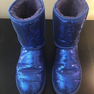 Blue Sequined Uggs