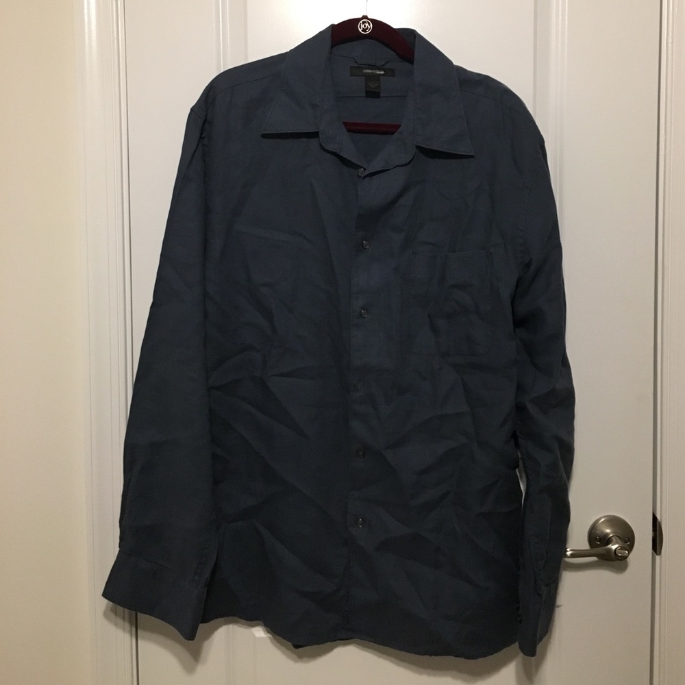 Men's casual long sleeve button down shirt