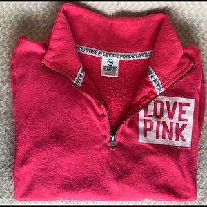 Pink quarter zip sweater