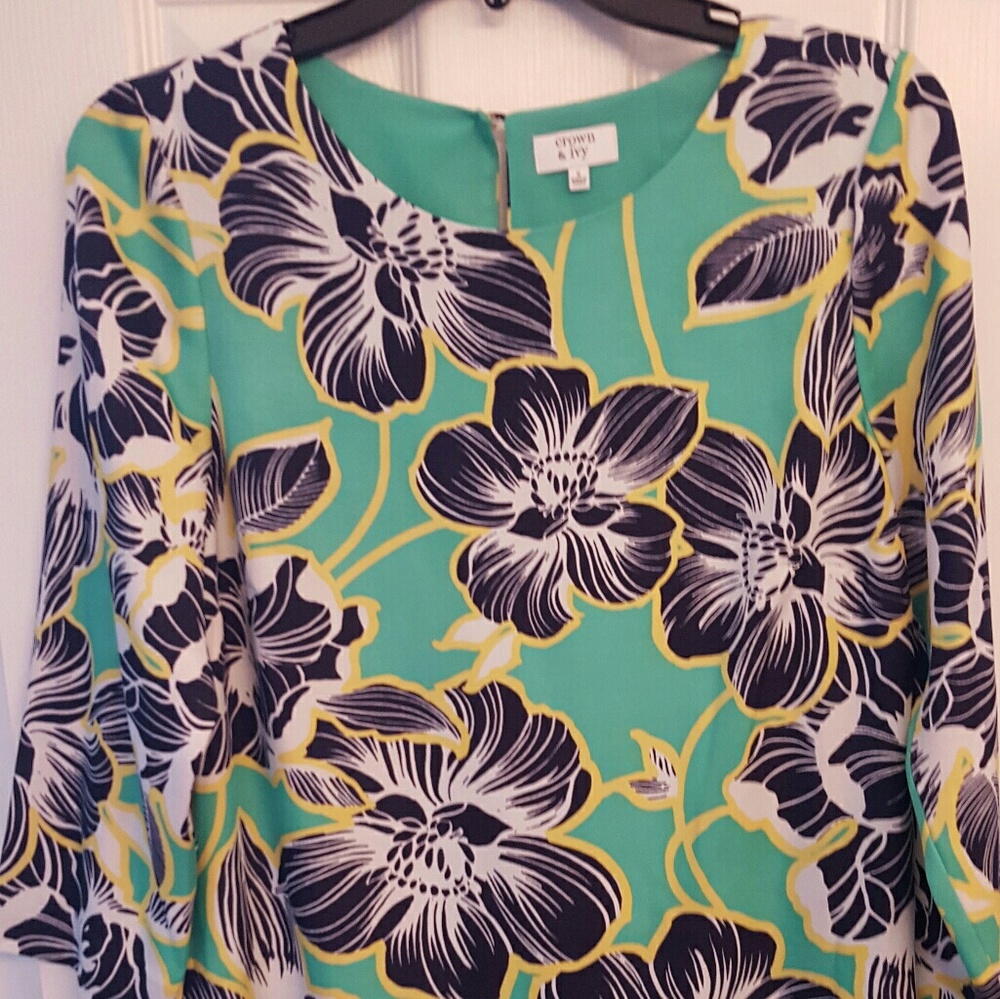 Floral and striped Crown and Ivy Dress