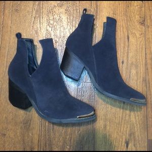 Side slit ankle booties