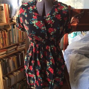 FOREVER21 Rose print tunic