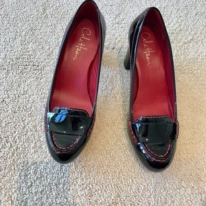 Cole Haan Nike Air Black Leather Patent Pumps