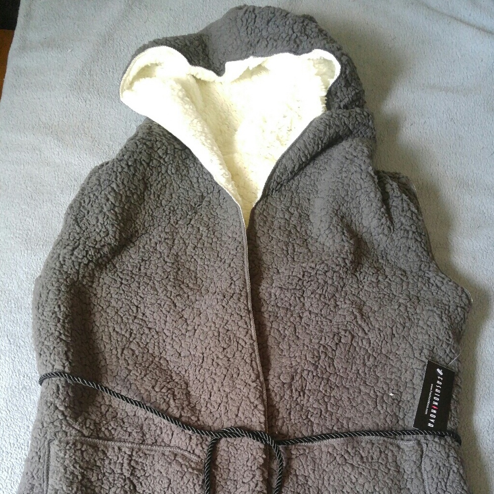 Grey and Cream reversible vest