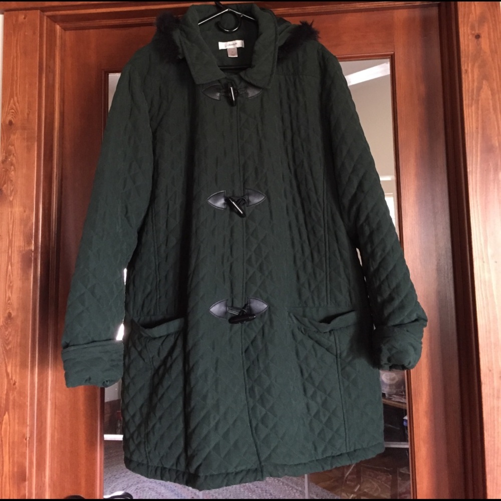 CJ Banks hunter green winter coat
