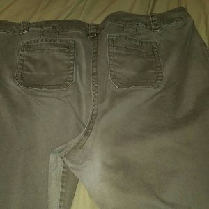 Olive green flare leg pants Lane Bryant size 24