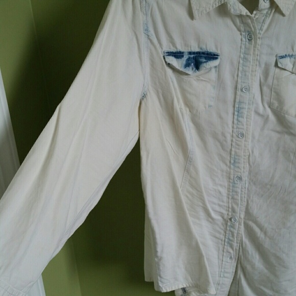 Lane Bryant Tops Plus Size Acid Wash Button Down Shirt Poshmark