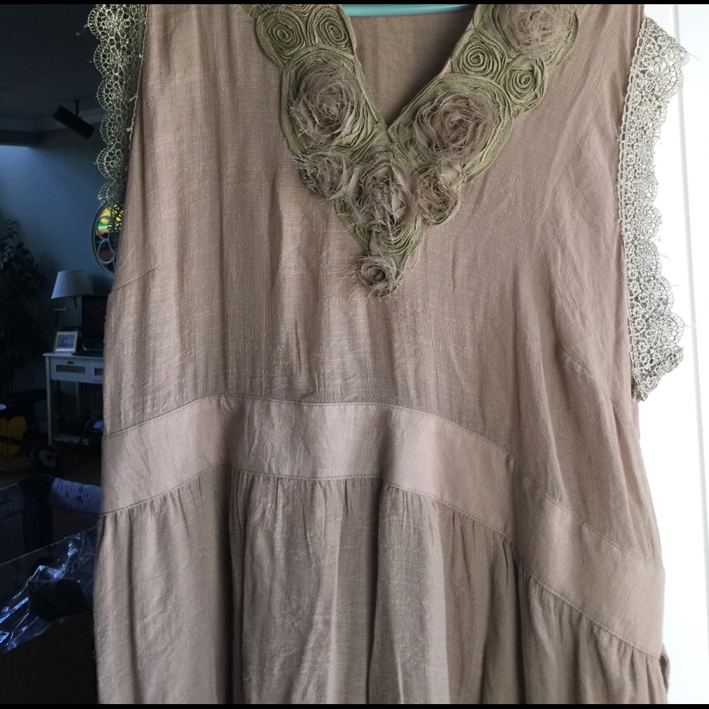Taupe color long top