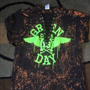 Green Day lace up shirt