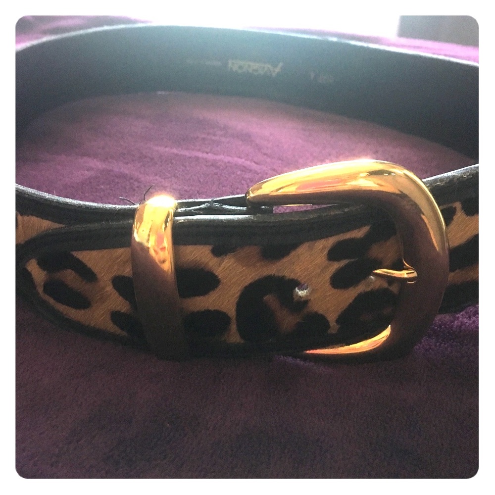 Avignon genuine leather belt animal print