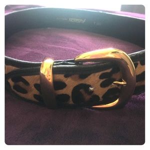 Avignon genuine leather belt animal print
