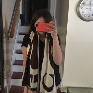 Wool Coach reversible scarf