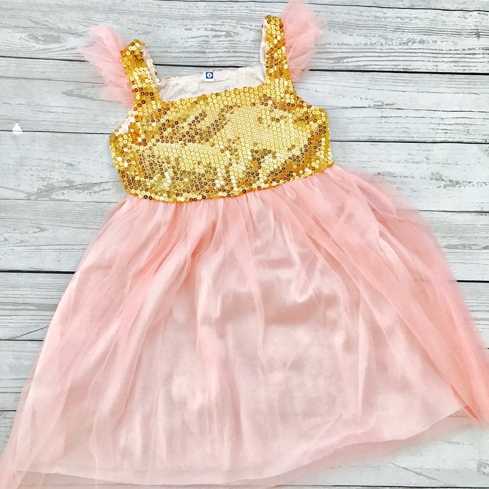 Sparkle dresssequins dress,girl pink sparkle dress