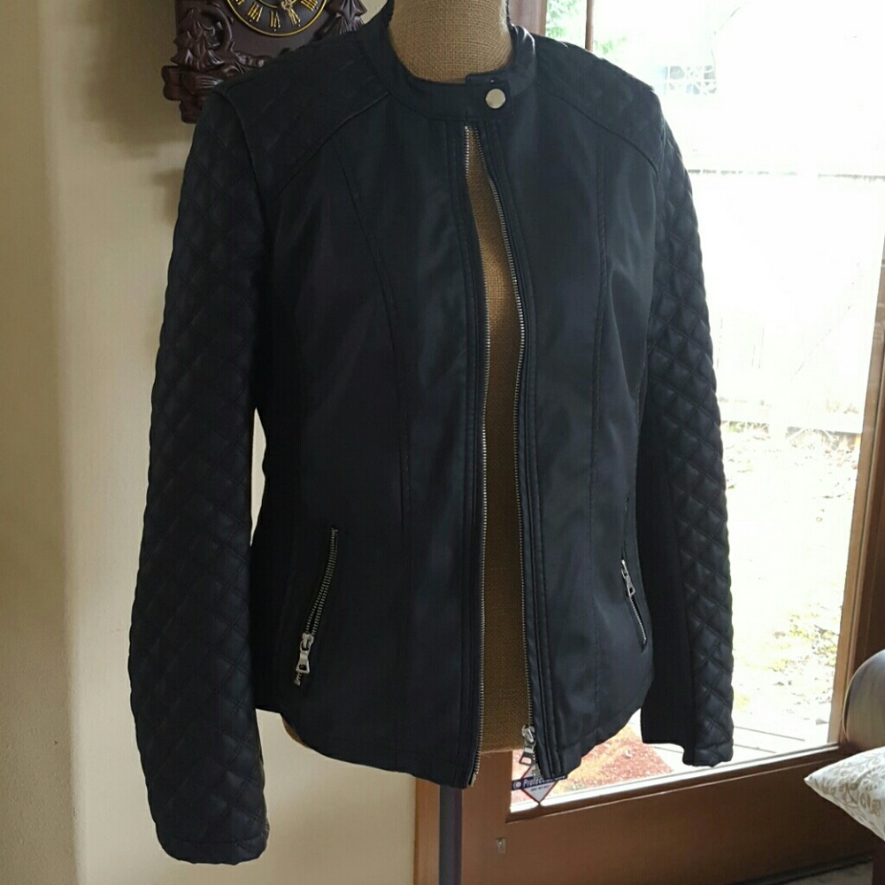 Faux Leather Moto Jacket