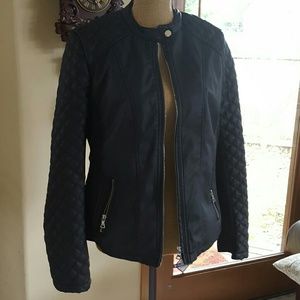 Faux Leather Moto Jacket