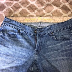 Rich & Skinny Denim Flared Raw Edge Jean - size 28
