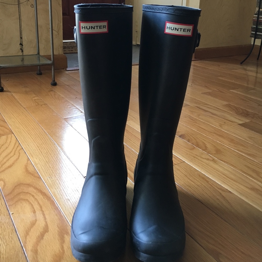 Hunter Original Tall Rain Boots Black Matte Finish
