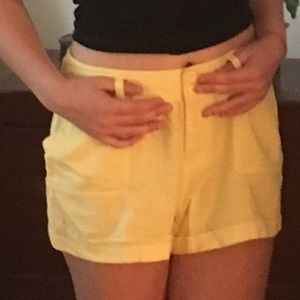 Bright yellow shorts