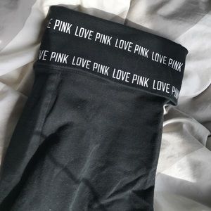 Pink Victoria Secret cropped leggings