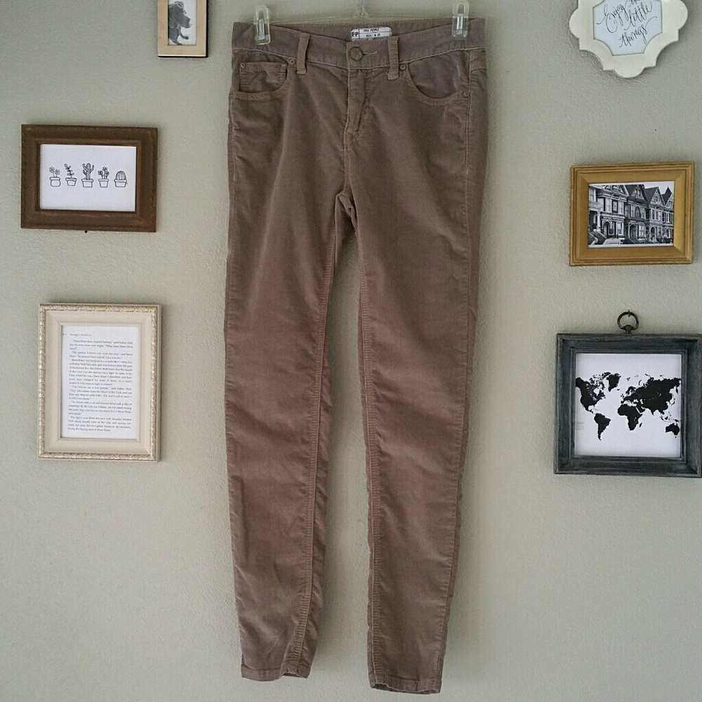 Free People Skinny Stretch Corduroy Pants