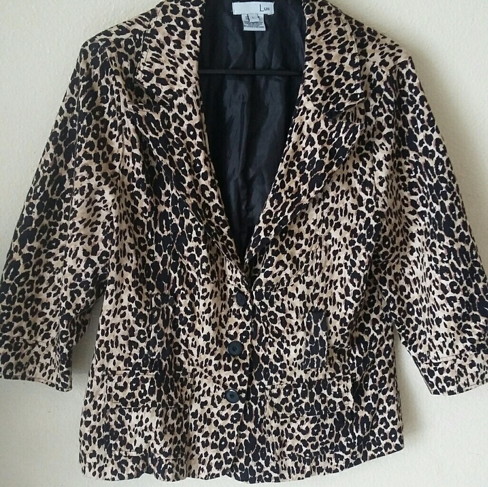Cheetah printed jacket