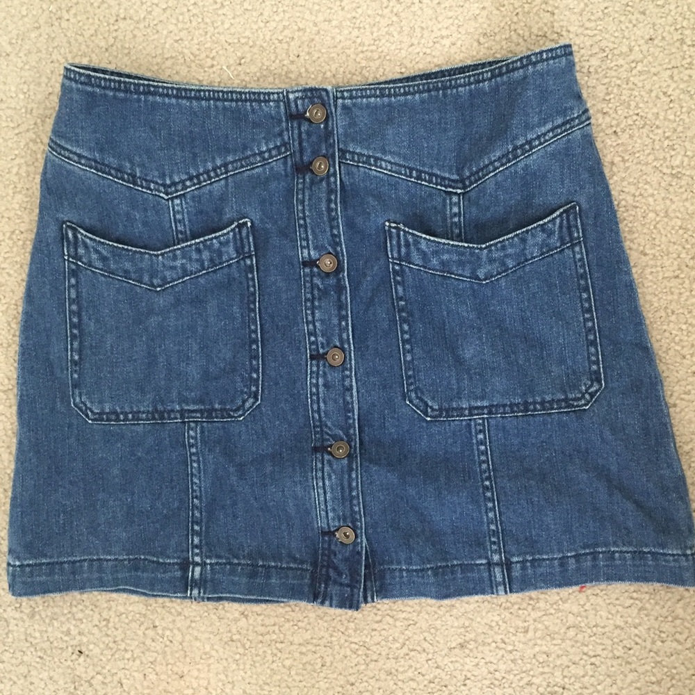 Free People Jean Skirt
