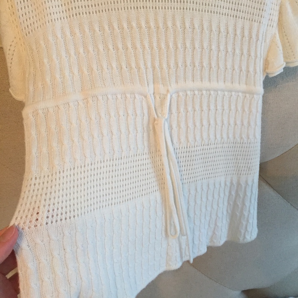 Cream crochet knit top small - Picture 5 of 5