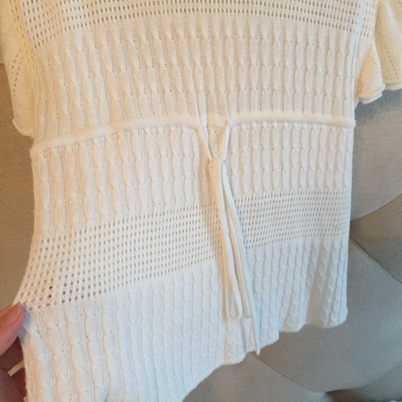 Cream crochet knit top small - Picture 5 of 5