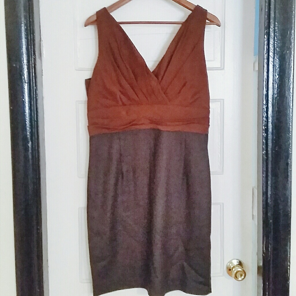 Hutch brown silk dress