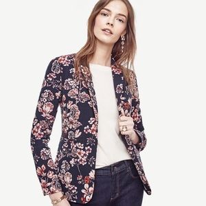 Ann Taylor Winter Geranium Jacquard Jacket