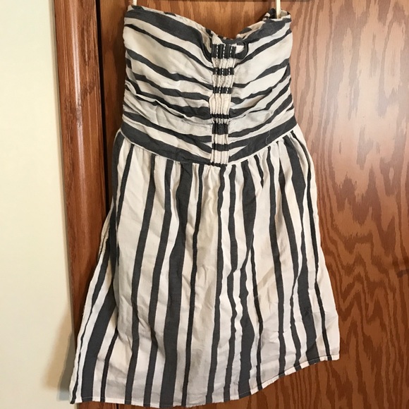 GAP Size S Strapless Blue Striped Dress LIKE NEW - Picture 1 of 3