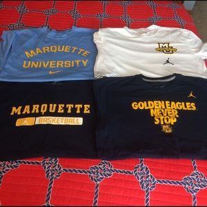 Lot of Four Marquette U.  Nike/Jordan shirts