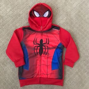 NWOT Spider-Man zip up hooded sweatshirt, 4T