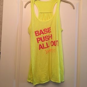 Neon yellow Orange Theory Fitness tank