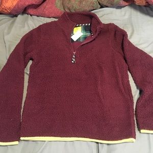 Maroon fleece hoodie