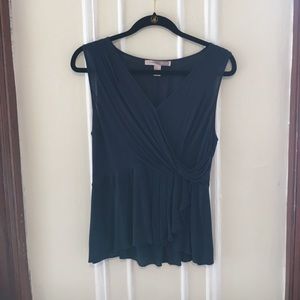 Navy Blue Wrap Top