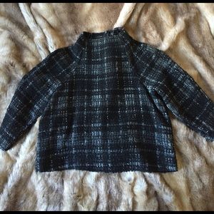 Zara Plaid Zip Up Top
