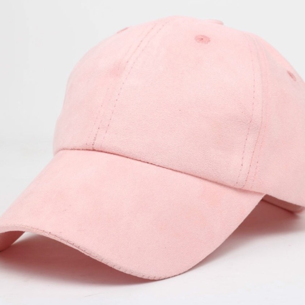 Rose pink suede hat