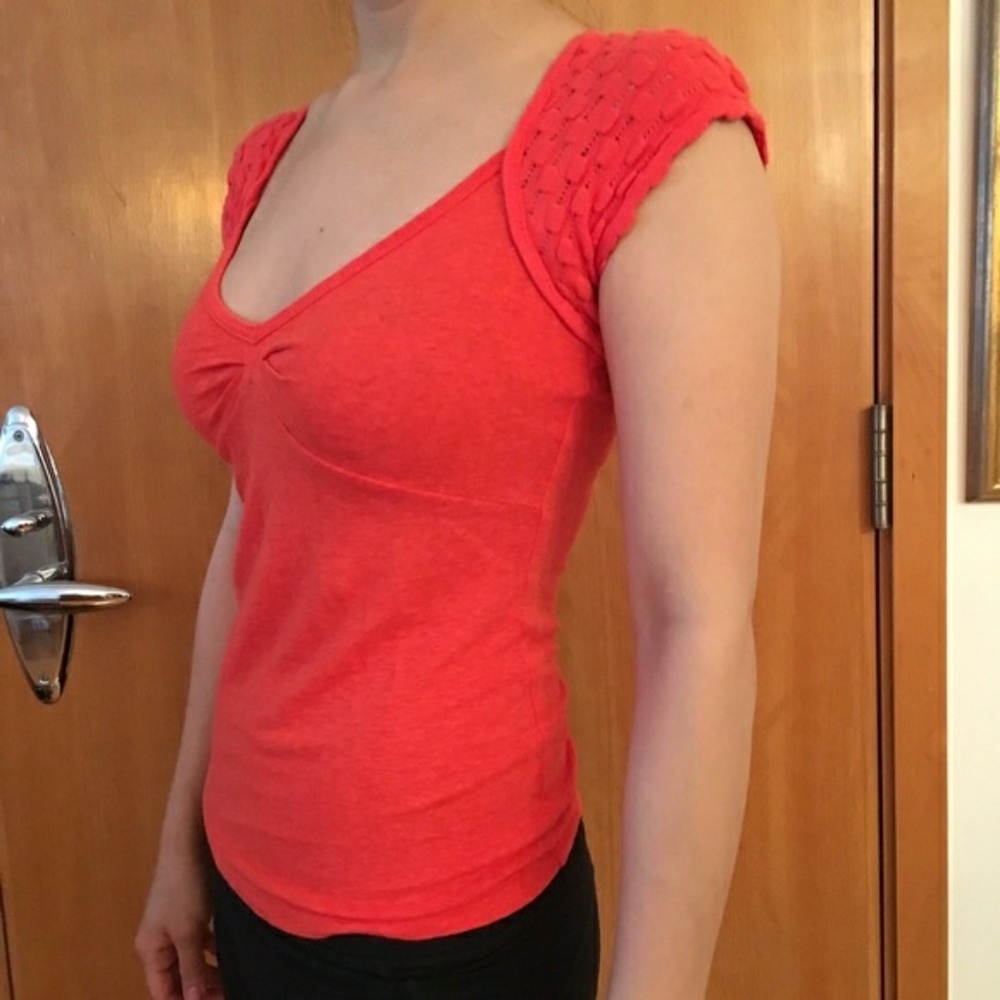 Free People seashell sleeved top