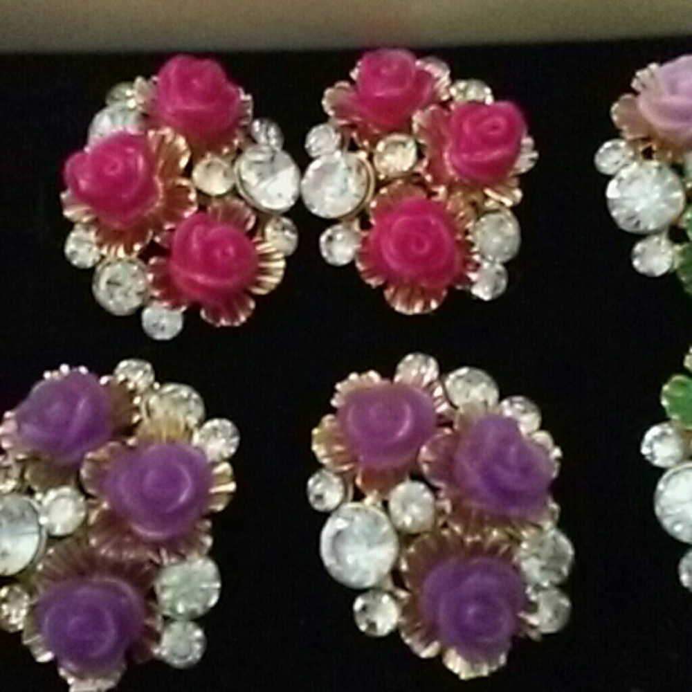 Cute adjustable flower rings