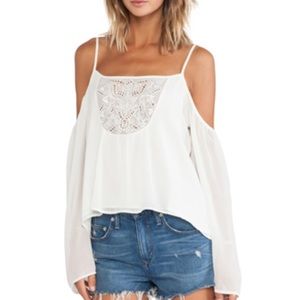 Lovers + Friends cold shoulder blouse